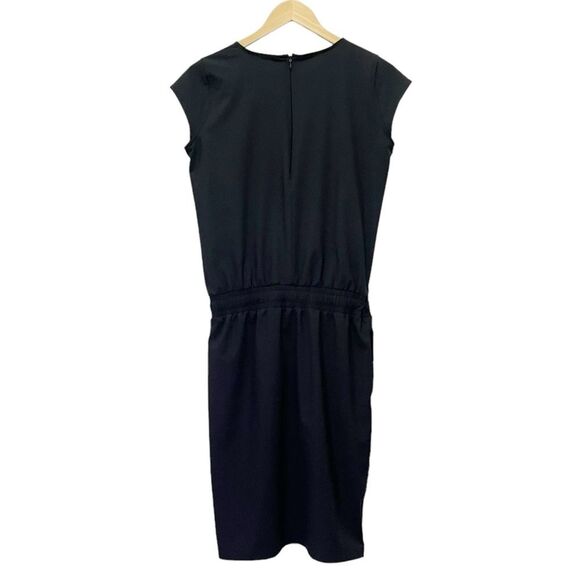 Albion Fit Going Places Cap Sleeve Athleisure Dress in Black Size ST Small Tall - Picture 3 of 14